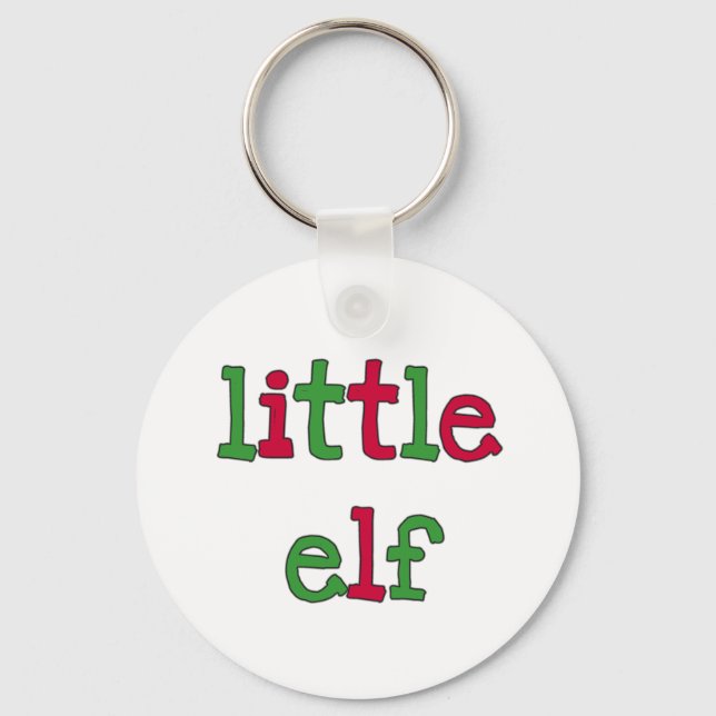 Little Elf Holiday T-shirts and Gifts Key Ring (Front)