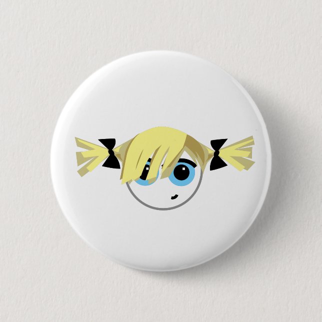 Little Emo Girl 6 Cm Round Badge (Front)
