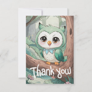 Little Enchanted Owl Thank You Card