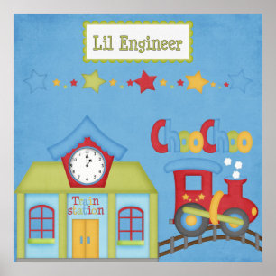 Little Engineer Canvas Jungle Babies Poster