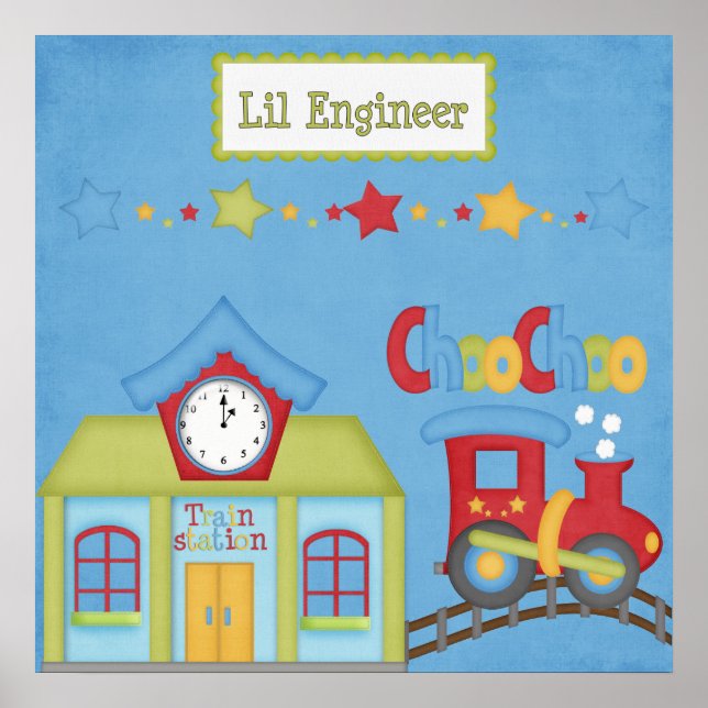 Little Engineer Canvas Jungle Babies Poster (Front)