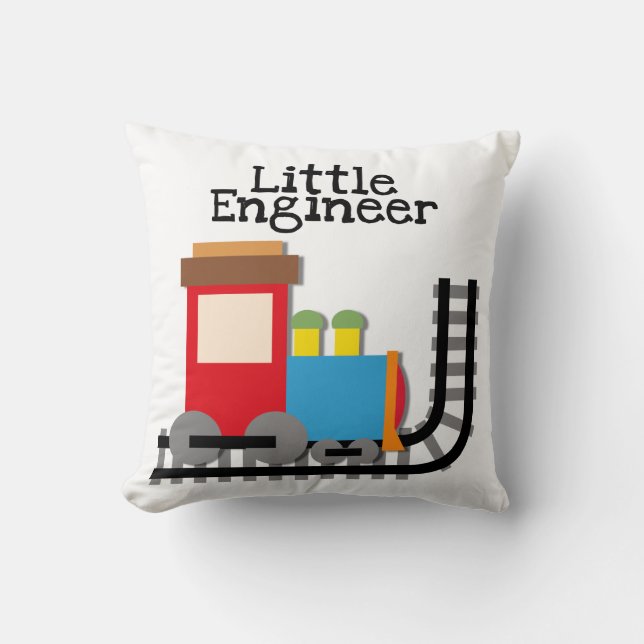 Little Engineer Train Pillow (Front)
