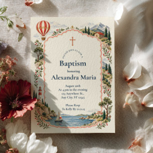 Little Explorer Baptism Invitation