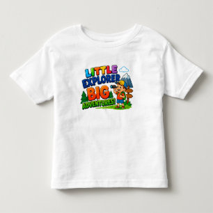 🏕️ Little Explorer Big Adventures Kids Camping 🌲 Toddler T-Shirt