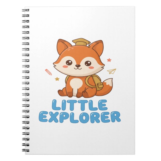 Little Explorer Cute Fox Notebook (Front)