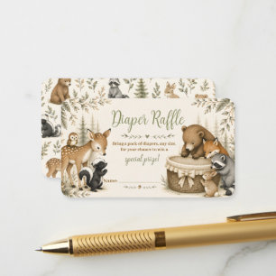 Little Explorer Diaper Raffle Ticket Enclosure Card