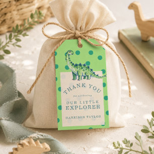 Little Explorer Dinosaur First Birthday Favour Tag