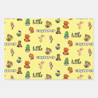 Little Explorer Flat Sheet Wrapping Paper