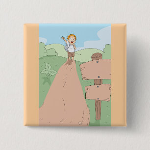 Little Explorer Hiking Adventure 15 Cm Square Badge