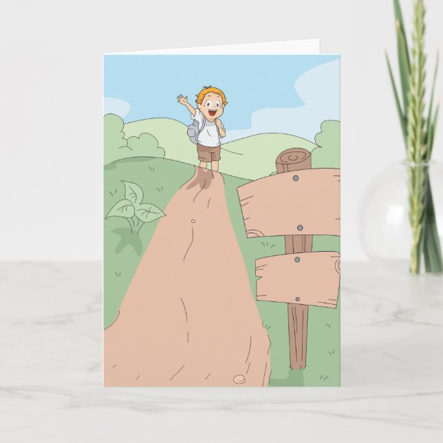 Little Explorer Hiking Adventure Card (Front)
