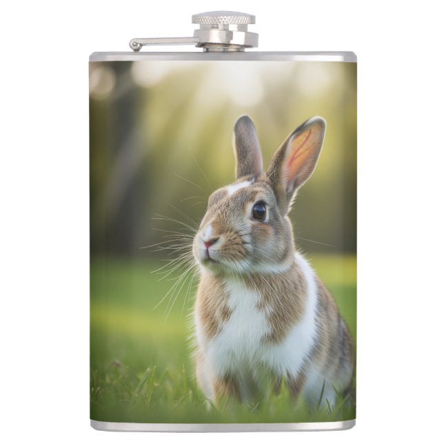 Little Explorer in the Grass Hip Flask (Front)