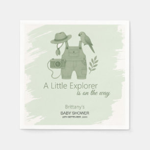 Little Explorer Is On The Way Baby Shower Napkin