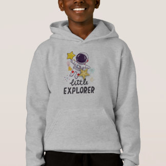 Little Explorer Kids Hoodie, Cute Space Astronaut