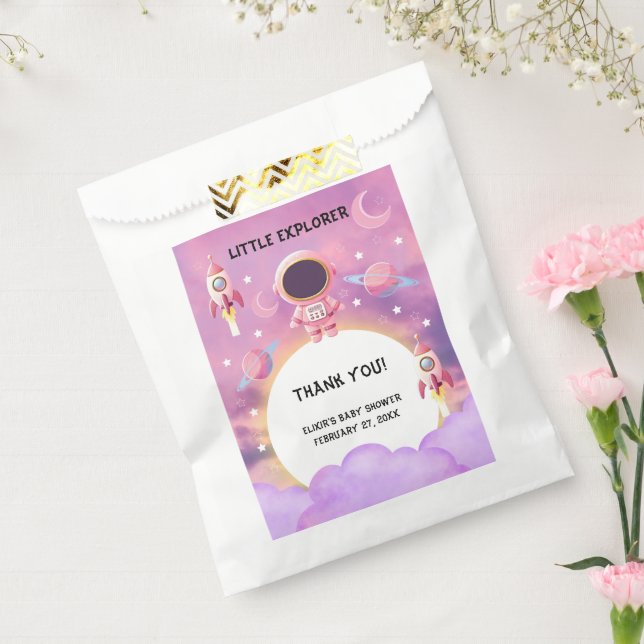 Little Explorer Modern Purple Baby Shower  Favour Bags (Sealed)