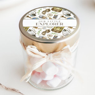 Little Explorer Neutral Custom Favour Classic Round Sticker