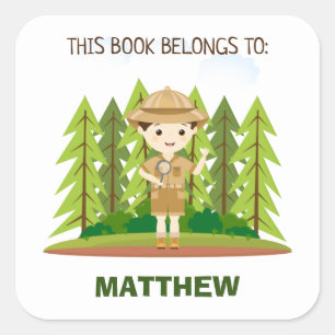 Little Explorer Square Sticker