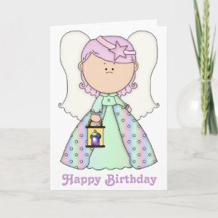 Little Fairy Angel Happy Birthday Card 1b