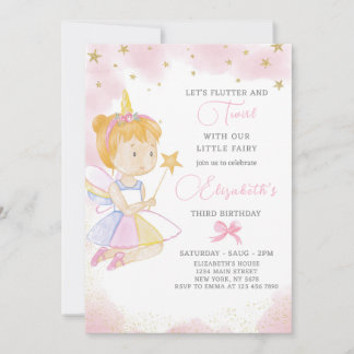 Little Fairy Birthday Invitation