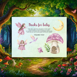 Little fairy books for baby ticket enclosure card
