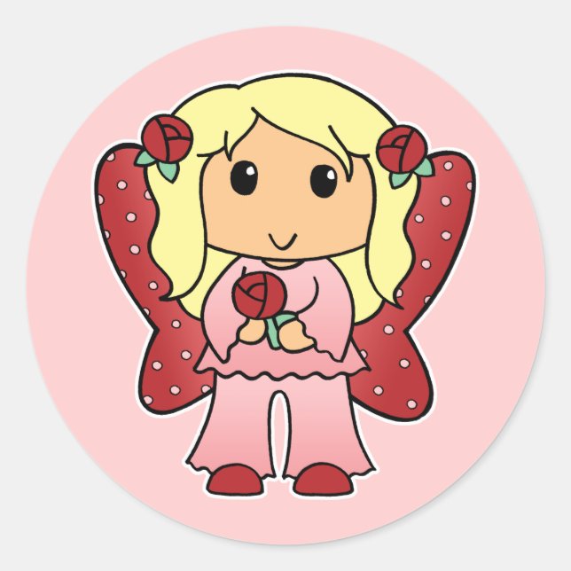 Little Fairy Classic Round Sticker (Front)