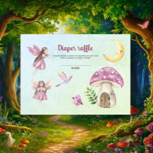 Little fairy Diaper raffle baby shower Enclosure Card