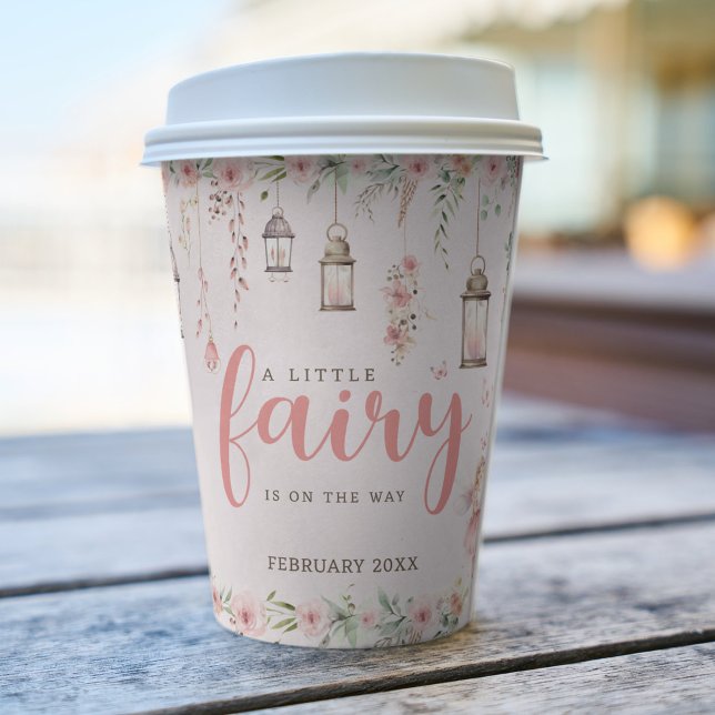 Little Fairy Enchanted Pink Baby Shower Paper Cups (Creator Uploaded)