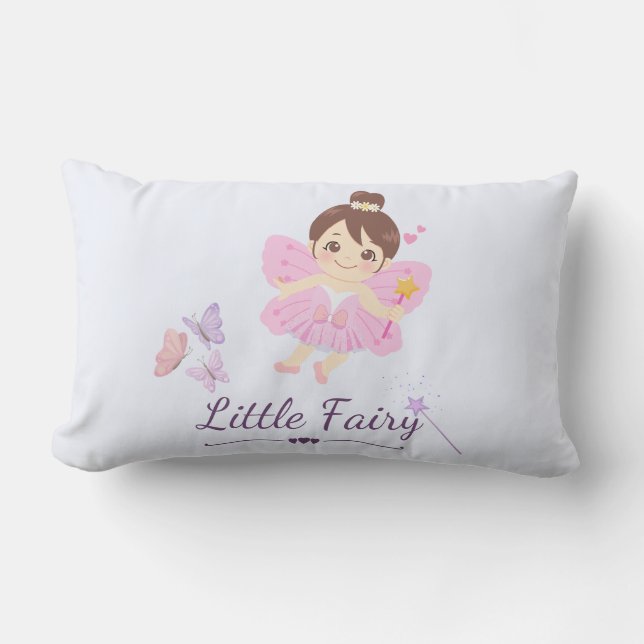 Little Fairy Throw Pillow  (Front)