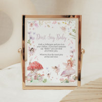 Little Fairy Whimsical Baby Shower Don't Say Baby
