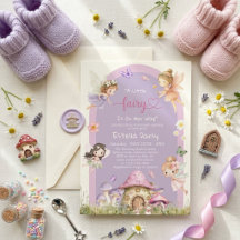 Little Fairy Whimsical Floral Girl Baby Shower