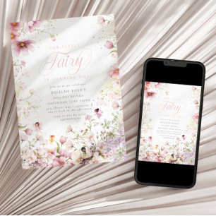 Little Fairy Whimsical Magical 1st Birthday  Invitation