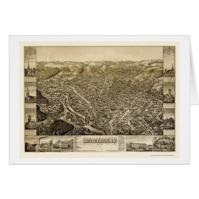 Little Falls, NY Panoramic Map - 1881 (Front Horizontal)