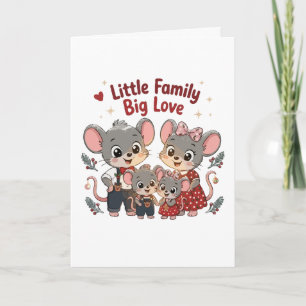 Little Family Big Love Cute Mouse Card