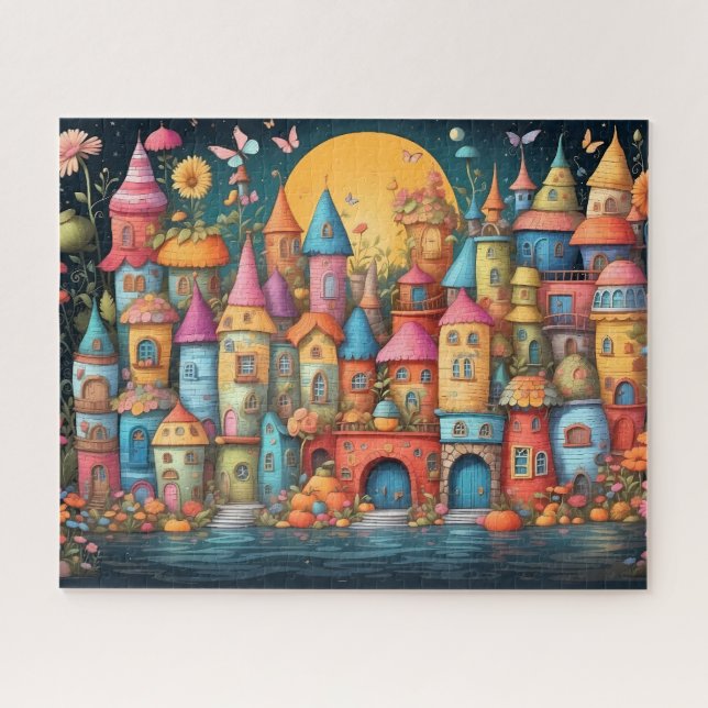 little fantasy fairytale town jigsaw puzzle (Horizontal)