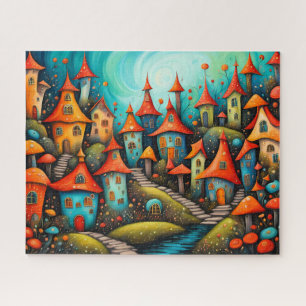 little fantasy fairytale town jigsaw puzzle
