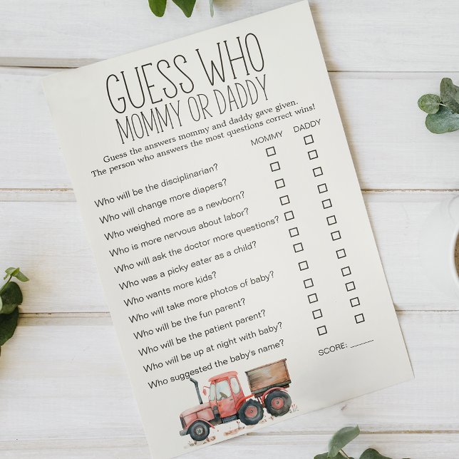 Little Farm Animals Baby Shower Mummy Daddy Game Flyer (Creator Uploaded)