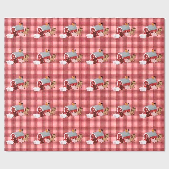 Little Farm Animals Wrapping Paper (Flat)