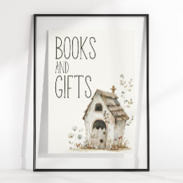 Little Farm Nursery Baby Shower Books Gifts Sign