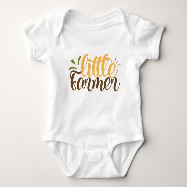 Little Farmer  Baby Bodysuit (Front)