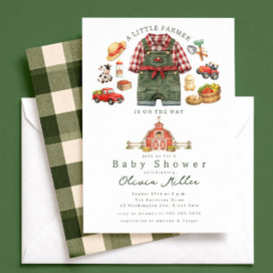Little Farmer Baby Shower Invitation