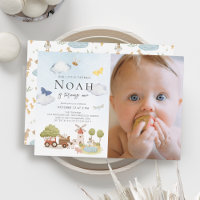 Little Farmer Farm Animals 1st Birthday Photo