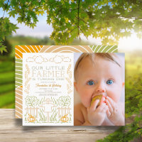 Little Farmer Harvest Scarecrow Photo 1st Birthday