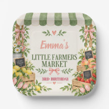 Little Farmer’s Market Birthday Paper Plate
