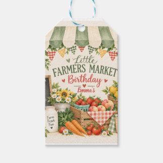 Little Farmers Market Birthday Gift Tags