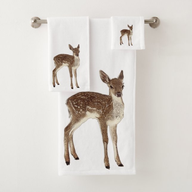 Little Fawn Bath Towel Set (Insitu)