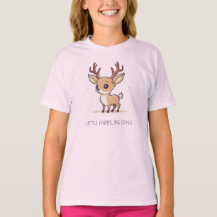 Little fawn Big Style Cute Deer Design  T-Shirt