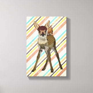 LITTLE FAWN & OWL Canvas Print