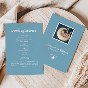 Little Feet Baby Memorial Order or Service Program Invitation
