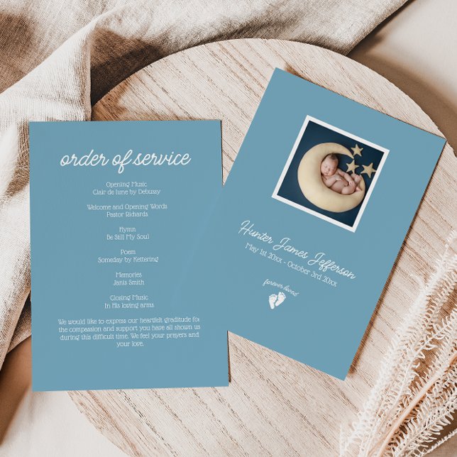 Little Feet Baby Memorial Order or Service Program Invitation (Creator Uploaded)