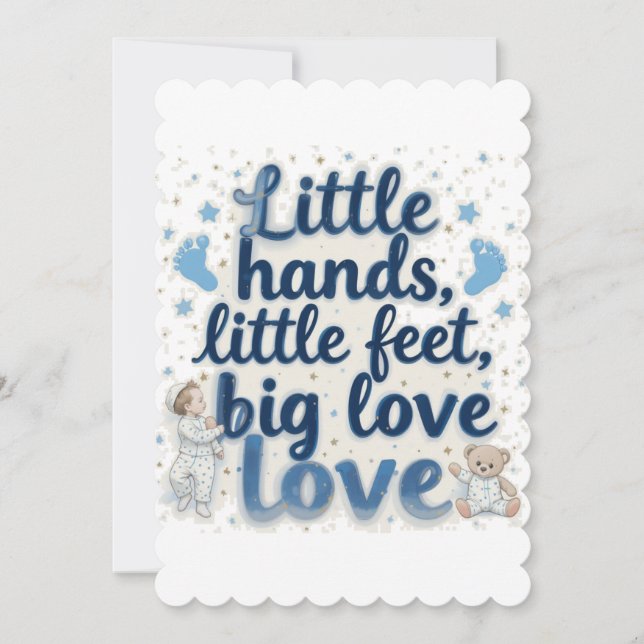 Little feet baby shower  invitation (Front)