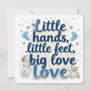 Little feet baby shower  save the date